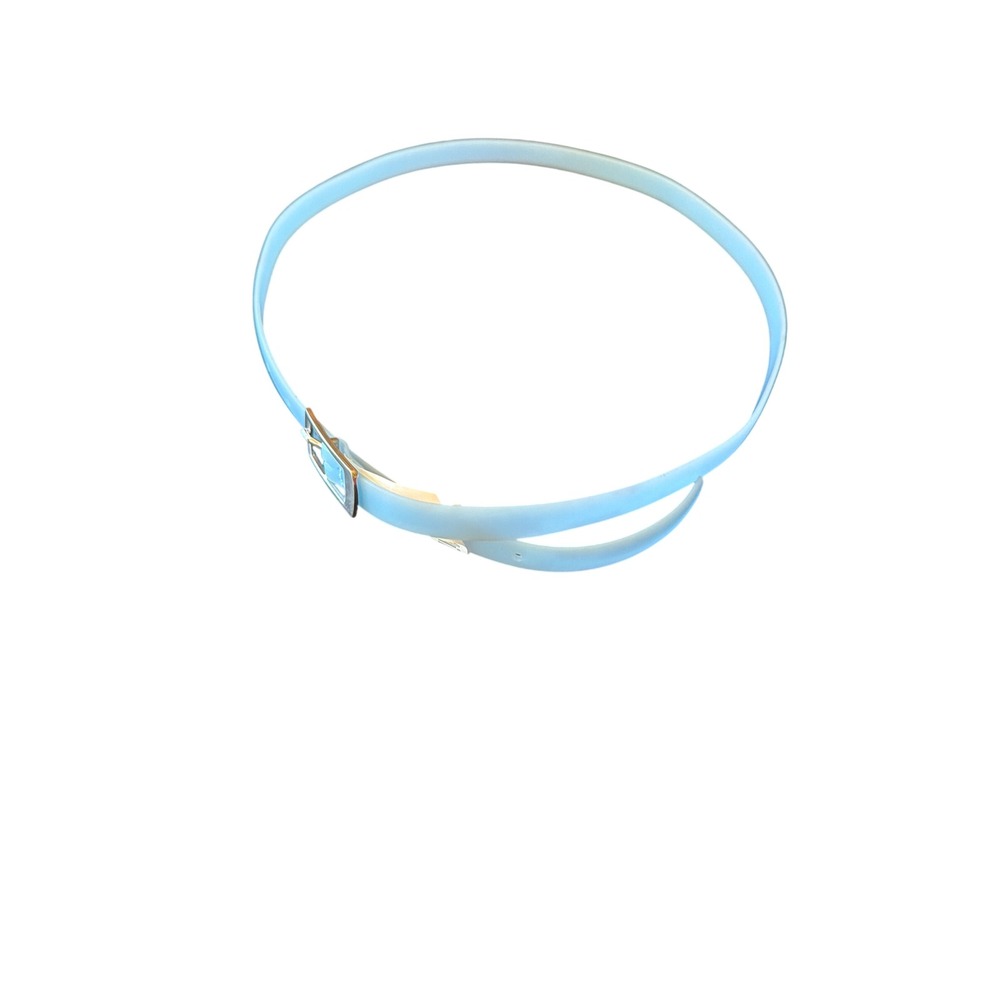 Kohls Skinny Belt Light Blue A952361 Silver Buckle Slim Man Made Material L NEW